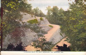 c.1907, Winding Drive, West Mountain, Hot Springs, Arkansas, AR, Old Postcard