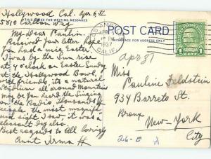 Linen TYPICAL HOME Postmarked Los Angeles California CA HM9979