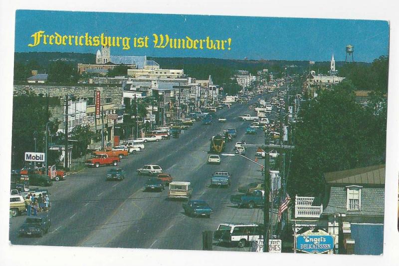 Texas Fredericksburg Aerial Street View 1993 Postcard TX