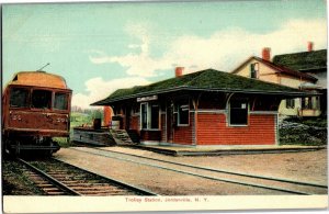 Trolley Station, Jordanville NY Vintage Postcard R32