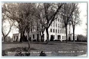 1952 Davidson County Court House Mitchell South Dakota SD RPPC Photo Postcard