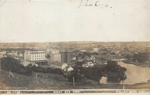 H57/ Valley City North Dakota RPPC Postcard c1910 Birdseye Elevator Homes 68