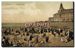 Old Postcard Ostend The Beach At Midday