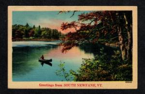 VT Greetings From SOUTH NEWFANE VERMONT Postcard Linen