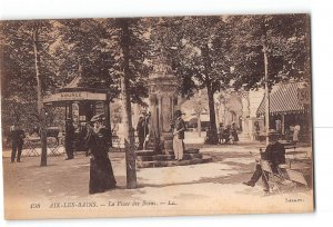 Aix-les-Bains France Postcard 1907-1915 La Place de Bains City Center