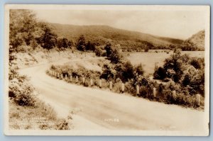 US 41 Entering Battle Creek Valley Cumberland Mt. TN Cline RPPC Photo Postcard