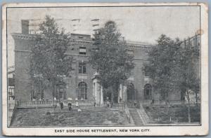 NEW YORK CITY NY EAST SIDE HOUSE SETTLEMENT 1915 ANTIQUE POSTCARD