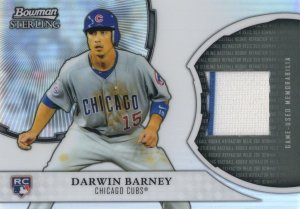 Darwin Barney Chicago Cubs Real Baseball Used Jersey Memorabilia Trading Card