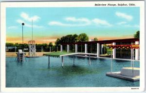 SULPHUR, OK Oklahoma     BELLEVIEW PLUNGE  Swimming Pool  c1950s Linen  Postcard