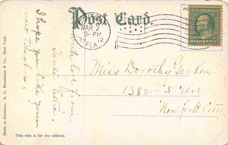 Seminole Native American Indian Hunter 1912 postcard