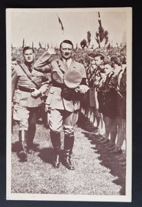 GERMAN EMPIRE THIRD REICH POSTCARD - ADOLF HITLER NUREMBERG RALLY HITLER YOUTH