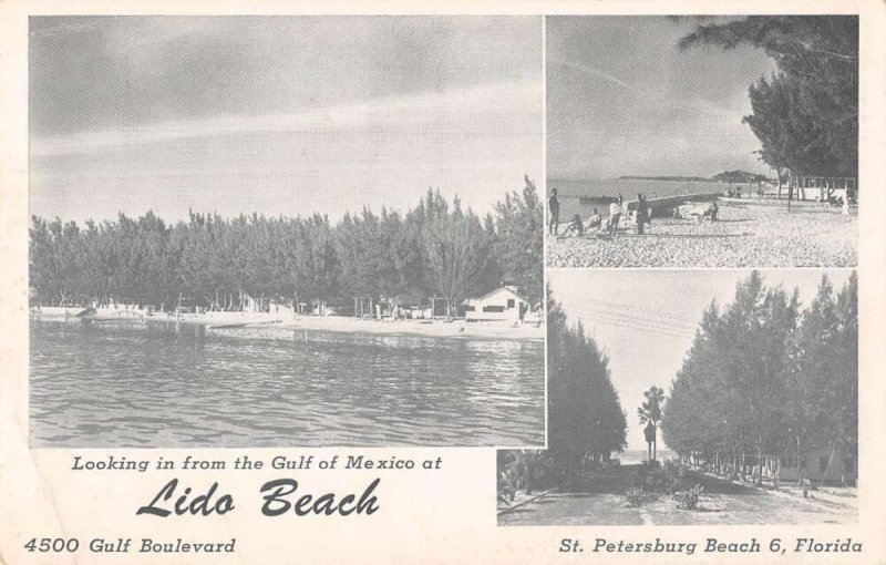 St Petersburg Florida Lido Beach Vintage Postcard AA35598
