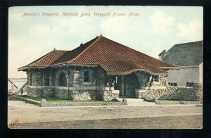 Martha's Vineyard, Massachusetts/Mass/MA Postcard, National Bank, Cape Cod