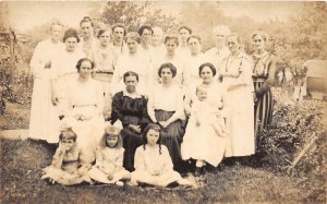 J35/ Wind Ridge Pennsylvania RPPC Postcard c1910 W.C.B.M. Meeting 172