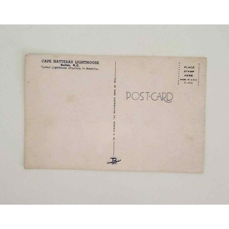 Lighthouse Cape Hatteras Buxton NC Postcard Tallest Lighthouse