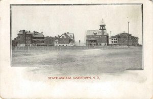 State Asylum, Jamestown, North Dakota Insane Asylum c1900s Rare Vintage Postcard