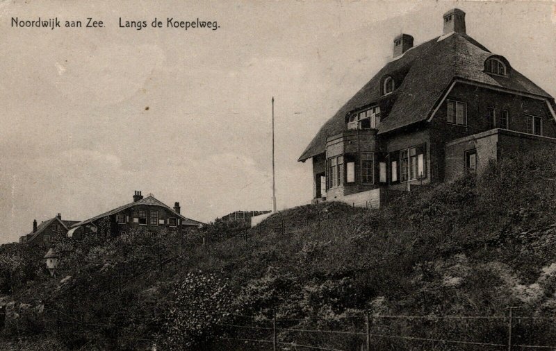 Netherlands Noordwijk Aan Zee Langs de Koepelweg Vintage Postcard 09.00