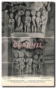 Old Postcard Saint Benoit sur Loire Capitals of the shrine A falling & # 39Ad...
