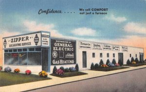 Louisville Kentucky Zipper Gas Heating Service Ad Vintage Postcard JH230106