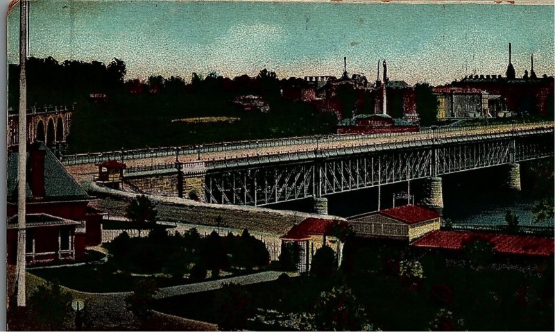 1907 PHILADELPHIA PA FAIRMONT PARK GIRARD AVE BRIDGE UNDIVIDED POSTCARD 25-254