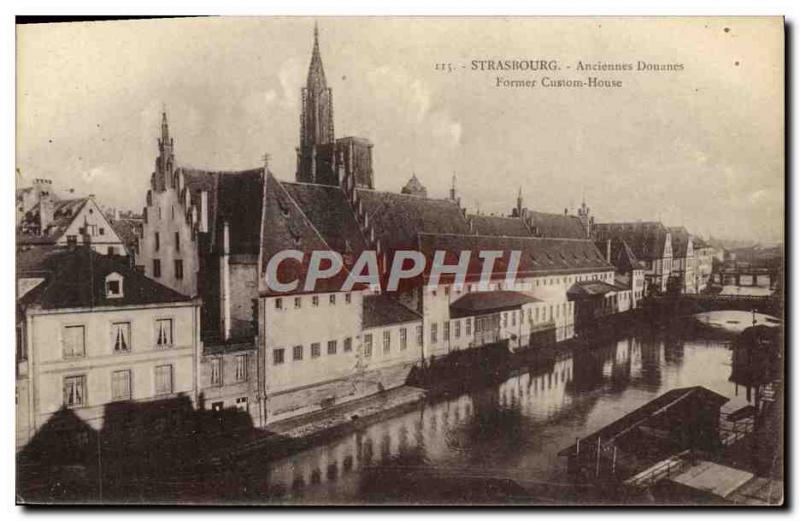 Postcard Old Customs Customs Customs Strasbourg Old Customs