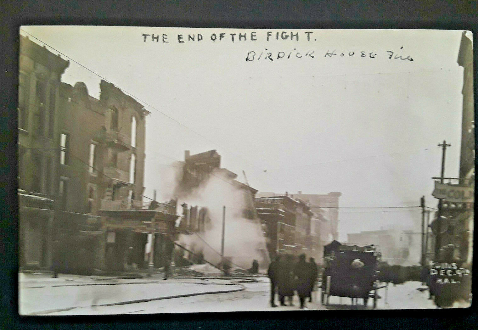Mint Vintage 1909 Kalamazoo MI Burdick Hotel Fire End Ruins Real Photo