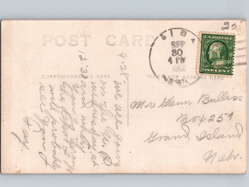 c1910 High School Elba Nebraska NE Howard County RPPC Real Photo Postcard
