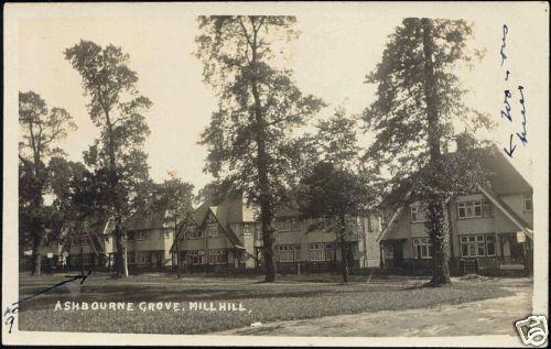 middlesex, MILL HILL, Ashbourne Grove (1920s) RPPC