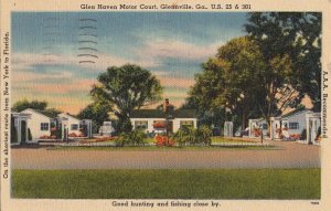 Postcard Glen Haven Motor Court Glennville GA
