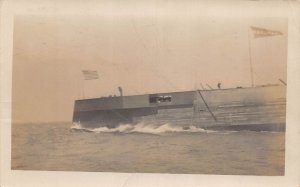 J81/ Ship RPPC Postcard c1910 Newport News Virginia U.S. Navy Ship?  449