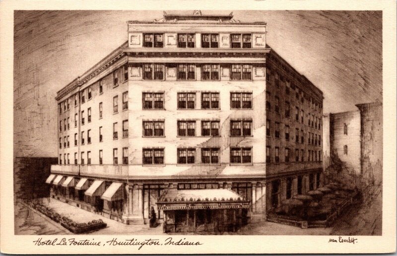 Postcard Hotel LaFontaine in Huntington, Indiana~3124