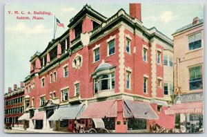 Salem Massachusetts~YMCA on Essex Street~Storefronts~Now Senior Housing~c1910