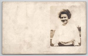 Bellefontaine OH Ohio RPPC Johnson Family Edwardian Young Woman Postcard G45