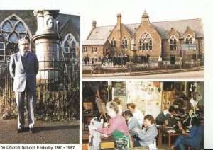 Leicestershire Postcard - The Church School - Enderby 1861 - 1987 - Ref 2722A