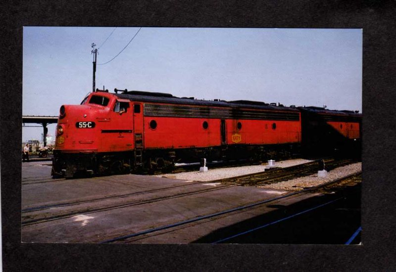 TX Missouri Kansas Texas Railroad Train Locomotive 55-C Dallas Texas Postcard