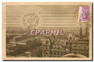 Old Postcard Little Perspective Tables Paris on the Seine bridges Panorama of...