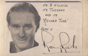 Roy Rich One Of First BBC Radio DJs Antique Hand Signed Autograph