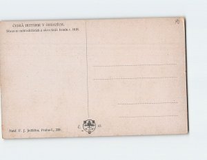 Postcard Shození místodržících z oken král. hradu r., Czech Republic
