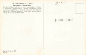 Lot of 2 Christmas City USA Central Moravian Church Bethlehem PA Chrome VTG P120 