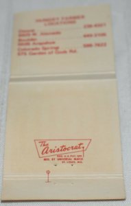 The Hungry Farmer Restaurant Colorado 30 Strike Matchbook Cover