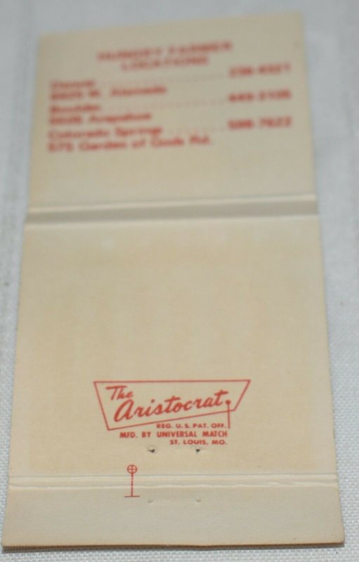 The Hungry Farmer Restaurant Colorado 30 Strike Matchbook Cover