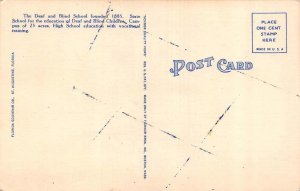 St Augustine, FL Florida  SCHOOL FOR THE DEAF & BLIND  Campus  ca1940's Postcard