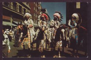 Indians on Horseback Calgary Stampede Alberta Postcard 3552