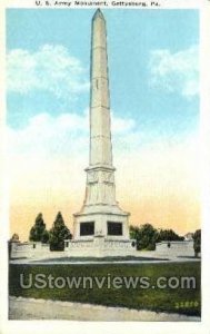 US army monument  - Gettysburg, Pennsylvania PA  