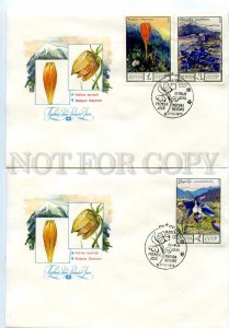 440524 USSR 1976 year set of FDC Sharov Flora USSR flowers