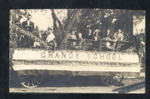RPPC FAIRBURY NEBRASKA GRANDY SCHOOL PARADE FLOAT REAL PHOTO POSTCARD