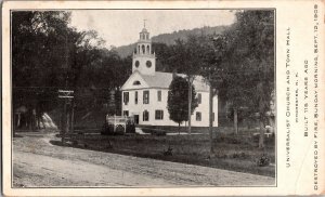 Universalist Church and Town Hall, Winchester NH Vintage Postcard M70