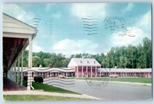 Bethesda Maryland Postcard Colonial Manor Motel Washington Rockville Road 1955