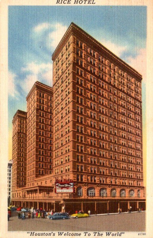 Texas Houston The Rice Hotel 1953