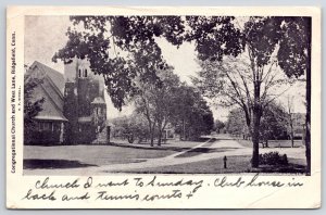 1904 Congregational Church In West Lane Ridgefield Connecticut Posted Postcard